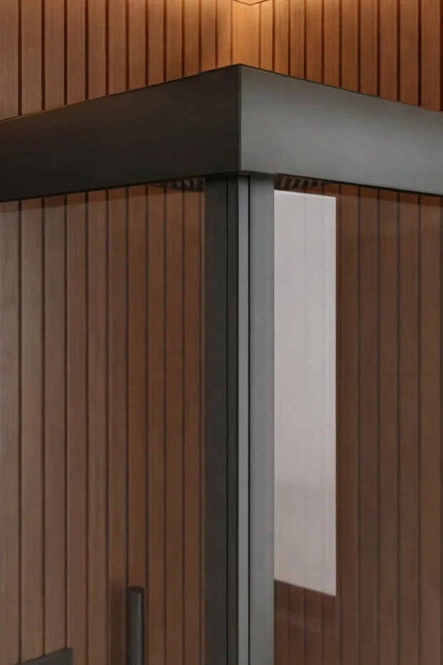 Duşakabin Kare Siyah Profil Şeffaf Cam